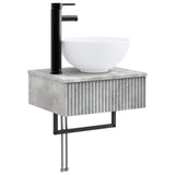 Set di mobili per il bagno 6 pcs Grigio Cemento