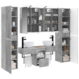 Set di mobili per il bagno 6 pcs Grigio Cemento