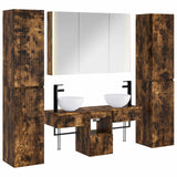 Set di mobili per il bagno 6 pcs Rovere Fumo