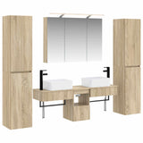 Set di mobili per il bagno 6 pcs Rovere Sonoma
