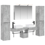 Set di mobili per il bagno 6 pcs Grigio Cemento