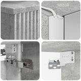 Set di mobili per il bagno 6 pcs Grigio Cemento
