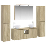 Set di mobili per il bagno 6 pcs Rovere Sonoma