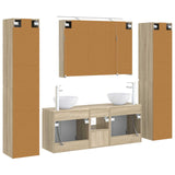 Set di mobili per il bagno 6 pcs Rovere Sonoma