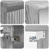 Set di mobili per il bagno 6 pcs Sonoma grigio