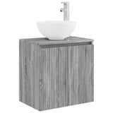 Set di mobili per il bagno 6 pcs Sonoma grigio