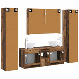 Set di mobili per il bagno 6 pcs Legno antico