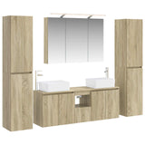 Set di mobili per il bagno 6 pcs Rovere Sonoma
