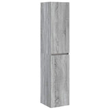 Set di mobili per il bagno 6 pcs Sonoma grigio