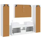 Set di mobili per il bagno 6 pcs Bianco