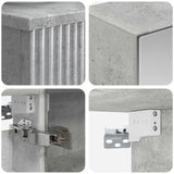 Set di mobili per il bagno 5 pcs Grigio Cemento