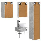 Set di mobili per il bagno 5 pcs Grigio Cemento