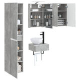Set di mobili per il bagno 5 pcs Grigio Cemento