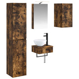 Set di mobili per il bagno 5 pcs Rovere Fumo