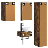 Set di mobili per il bagno 5 pcs Rovere Fumo