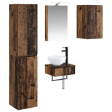 Set di mobili per il bagno 5 pcs Legno antico