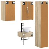 Set di mobili per il bagno 5 pcs Rovere Sonoma