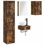 Set di mobili per il bagno 5 pcs Rovere Fumo