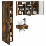 Set di mobili per il bagno 5 pcs Rovere Fumo