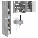 Set di mobili per il bagno 5 pcs Sonoma grigio
