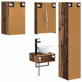 Set di mobili per il bagno 5 pcs Legno antico