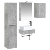 Set di mobili per il bagno 5 pcs Grigio Cemento
