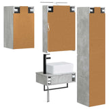 Set di mobili per il bagno 5 pcs Grigio Cemento