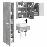 Set di mobili per il bagno 5 pcs Grigio Cemento