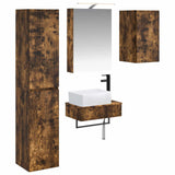 Set di mobili per il bagno 5 pcs Rovere Fumo