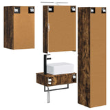 Set di mobili per il bagno 5 pcs Rovere Fumo