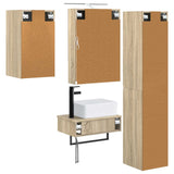 Set di mobili per il bagno 5 pcs Rovere Sonoma