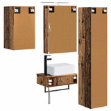 Set di mobili per il bagno 5 pcs Legno antico