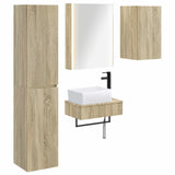 Set di mobili per il bagno 5 pcs Rovere Sonoma