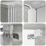 Set di mobili per il bagno 5 pcs Grigio Cemento