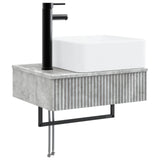 Set di mobili per il bagno 5 pcs Grigio Cemento