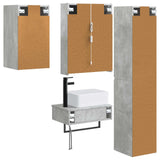 Set di mobili per il bagno 5 pcs Grigio Cemento