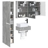 Set di mobili per il bagno 5 pcs Grigio Cemento