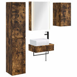 Set di mobili per il bagno 5 pcs Rovere Fumo
