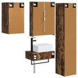 Set di mobili per il bagno 5 pcs Rovere Fumo