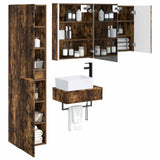 Set di mobili per il bagno 5 pcs Rovere Fumo