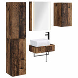 Set di mobili per il bagno 5 pcs Legno antico