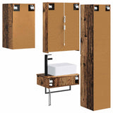 Set di mobili per il bagno 5 pcs Legno antico