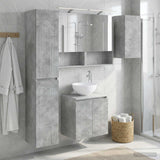 Set di Armadi da Bagno 5 pcs Grigio Cemento 50 x 14,5 x 70 cm