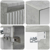 Set di Armadi da Bagno 5 pcs Grigio Cemento 50 x 14,5 x 70 cm