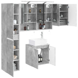 Set di Armadi da Bagno 5 pcs Grigio Cemento 50 x 14,5 x 70 cm