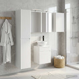 Set di Armadi da Bagno 5 pcs Bianco 43 x 16 x 62,5 cm