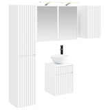 Set di Armadi da Bagno 5 pcs Bianco 43 x 16 x 62,5 cm