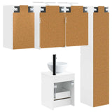 Set di Armadi da Bagno 5 pcs Bianco 43 x 16 x 62,5 cm