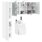 Set di Armadi da Bagno 5 pcs Bianco 43 x 16 x 62,5 cm
