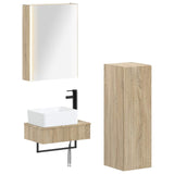 Set di mobili per il bagno 4 pcs Rovere Sonoma